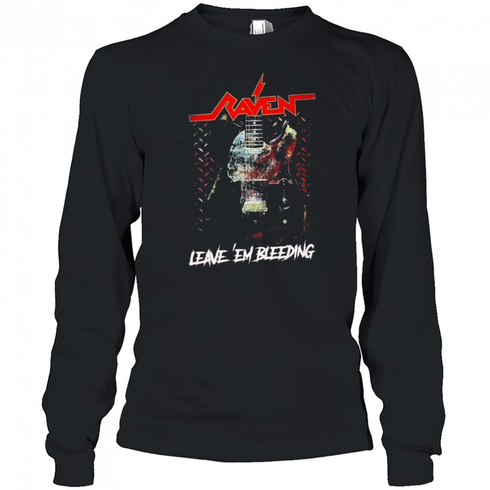 Raven Leave ‘Em Bleeding Guitar T-shirt Long Sleeved