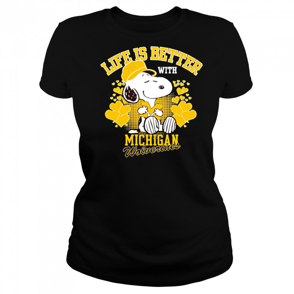Snoopy Life is better with Michigan Wolverines shirt Women's T-shirt