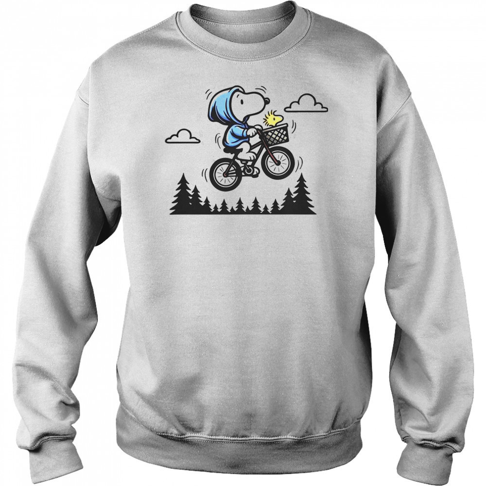 Snoopy Woodstock Fly To The Moon T-Shirt Hoodie