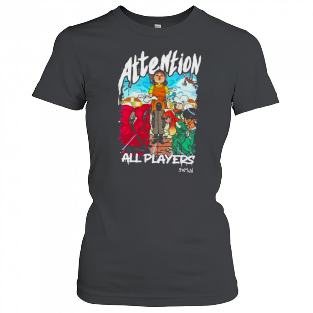 Squid Game 3 attention all players anime shirt Women's T-shirt