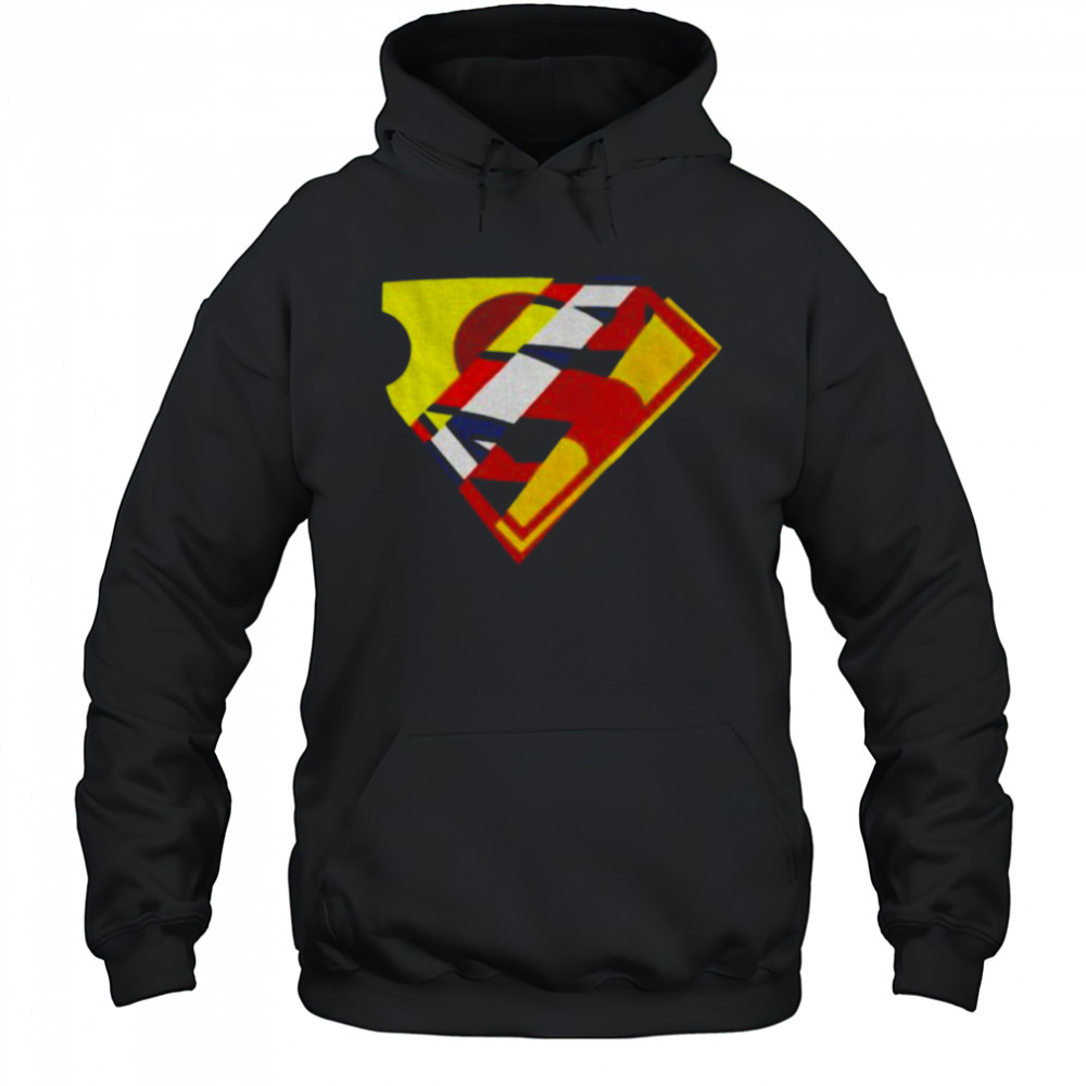 Superman mixed logo shirt Hoodie