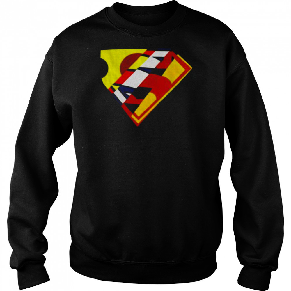 Superman mixed logo shirt Hoodie