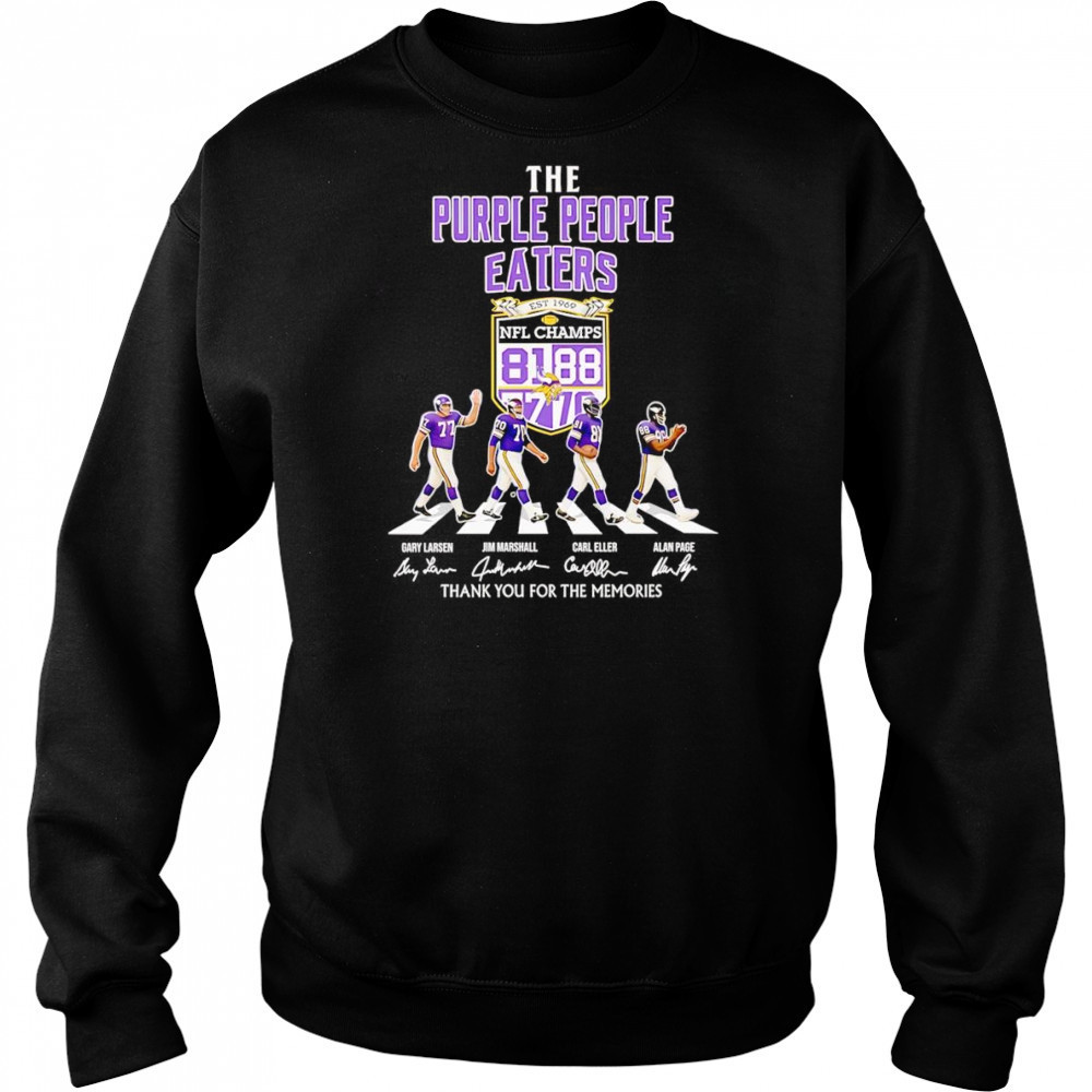 The purple people eaters NFL Champs thank you for the memories shirt Hoodie