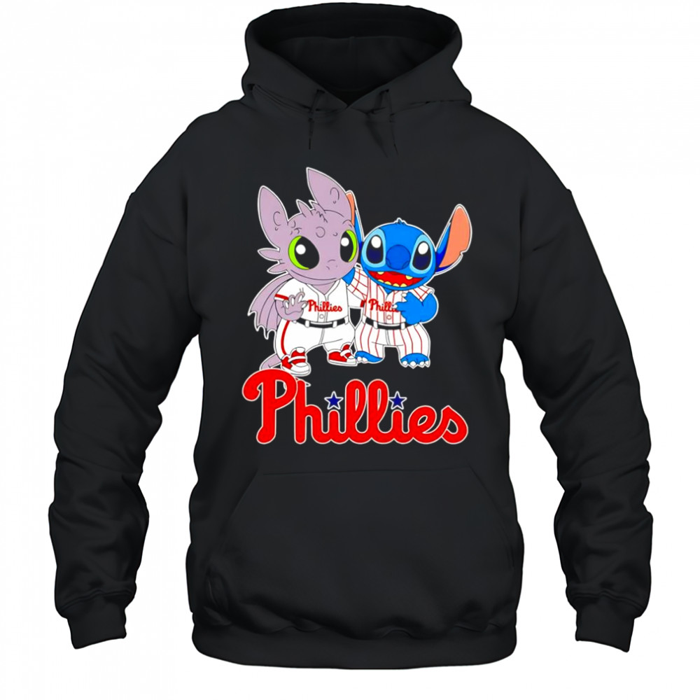 Toothless Night Fury and Stitch Philadelphia Phillies shirt Hoodie