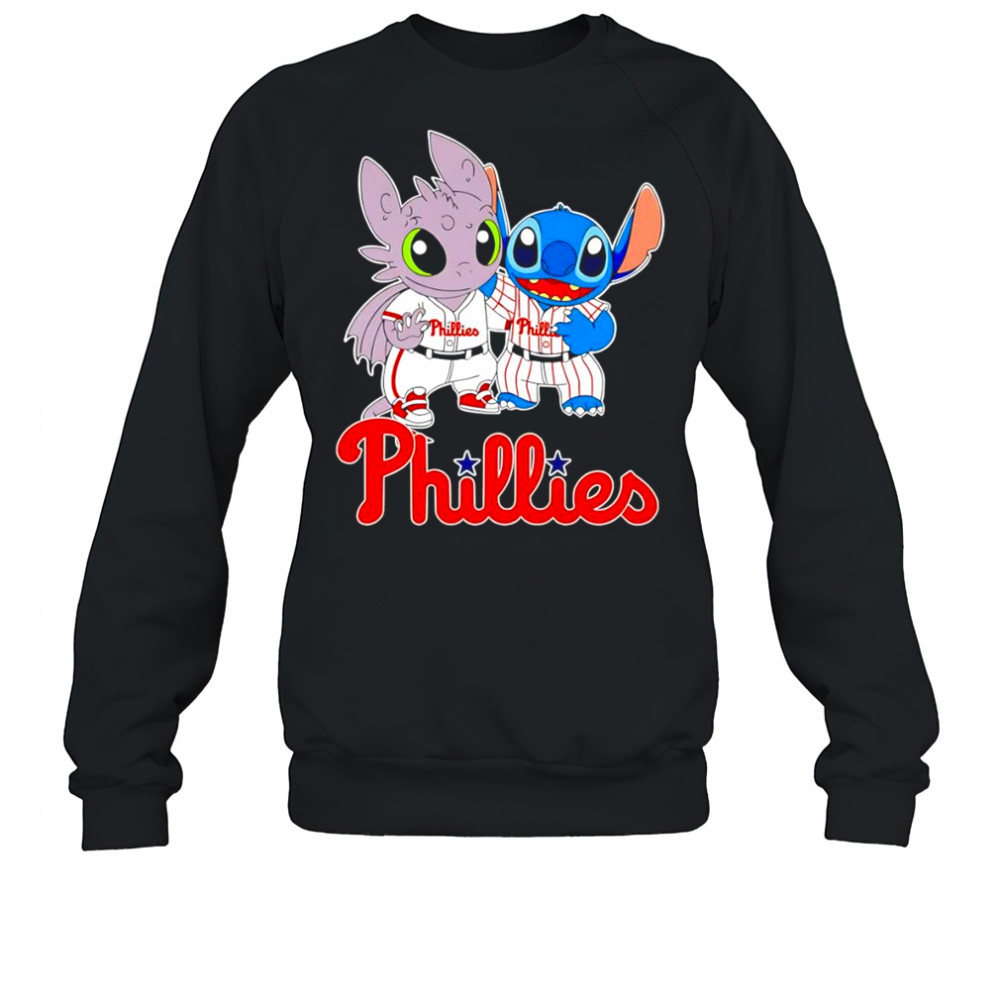 Toothless Night Fury and Stitch Philadelphia Phillies shirt Sweatshirt