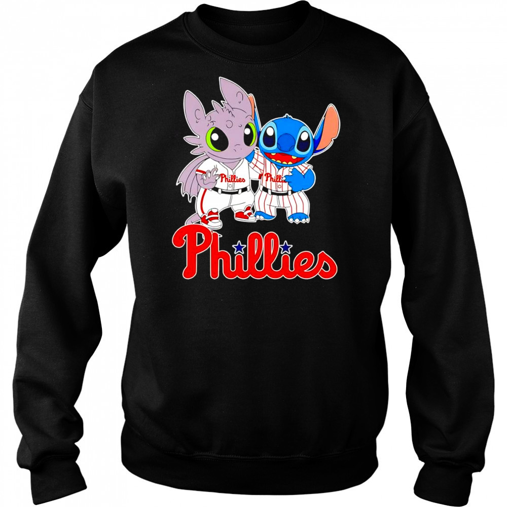 Toothless Night Fury and Stitch Philadelphia Phillies shirt Hoodie