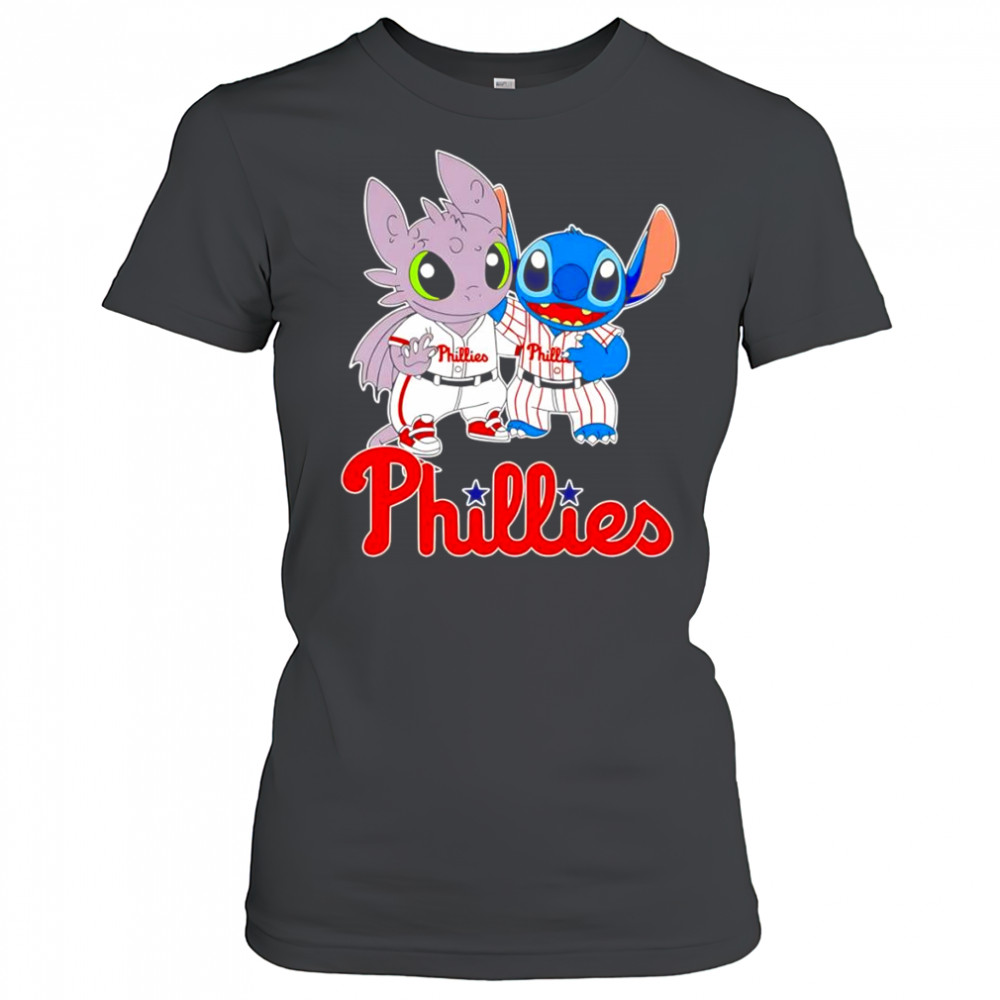Toothless Night Fury and Stitch Philadelphia Phillies shirt Women's T-shirt