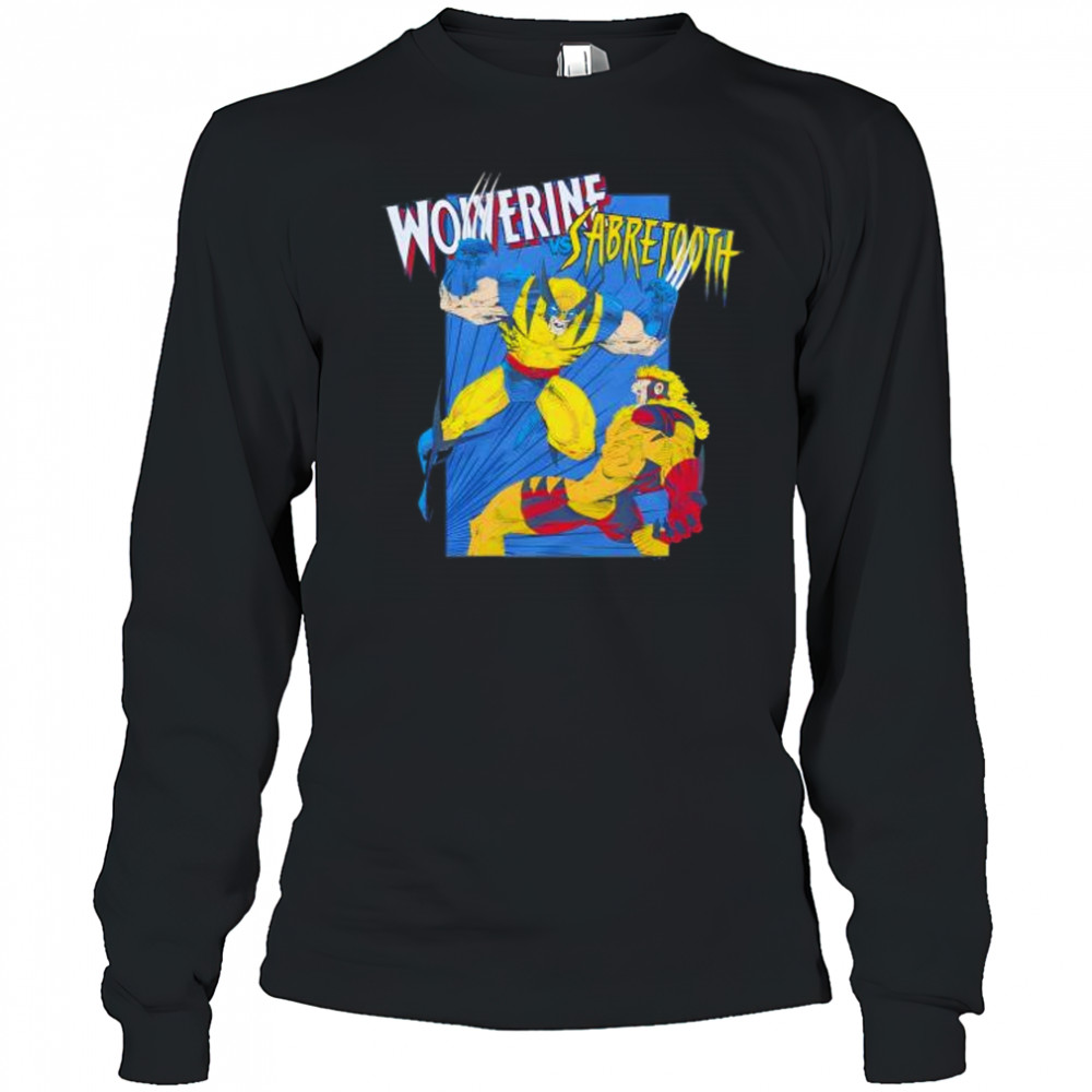 X Men Wolverine Vs Sabretooth shirt Long Sleeved