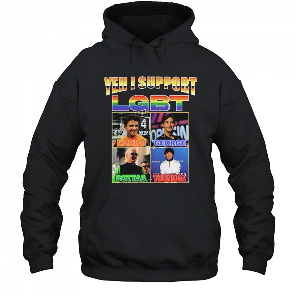 Yeah I Support Lgbt George Bottas Tsunoda T-shirt Hoodie
