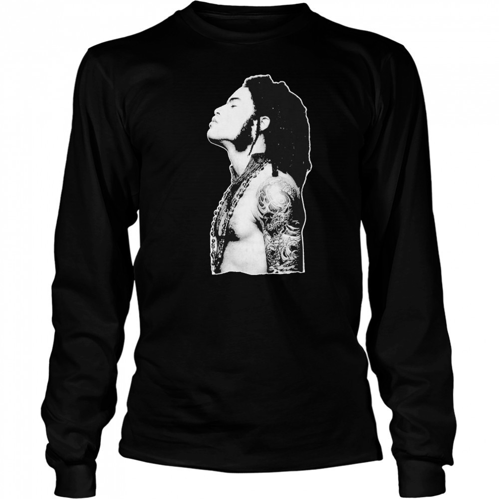 Lenny Kravitz Profile Outline T-shirt Long Sleeved