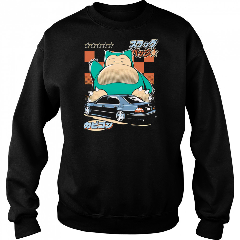 Snorlax Pokemon car cartoon shirt Hoodie