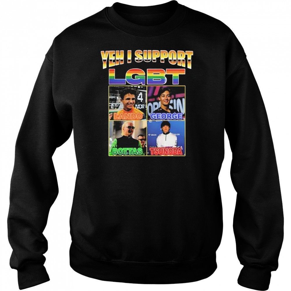 Yeah I Support Lgbt George Bottas Tsunoda T-shirt Hoodie