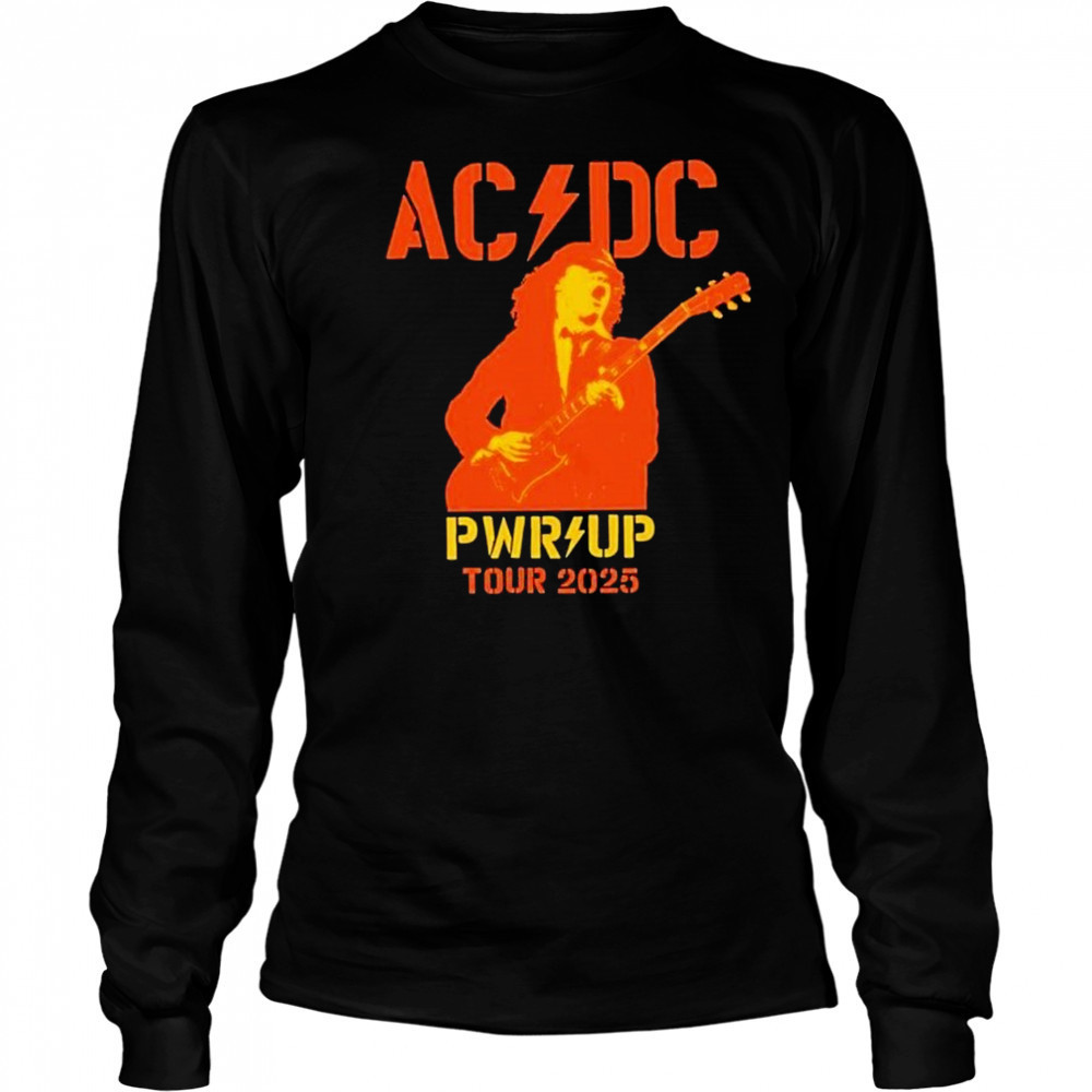 AC DC Are You Ready PWR UP World Tour 2025 Australia Map Merchandise Two Sided Unisex T-Shirt Long Sleeved