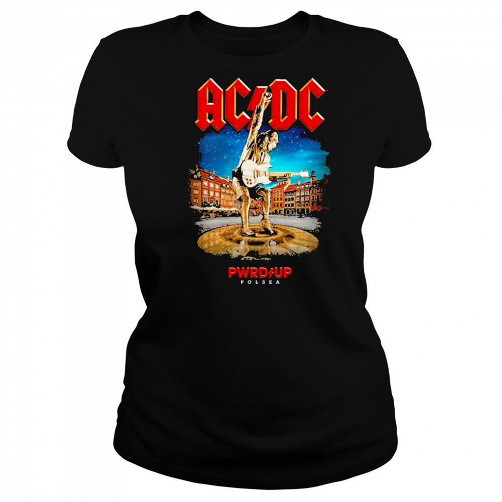 AC DC Warsaw PWR UP Tour Two Sided Unisex 2025 T-Shirt Women's T-shirt