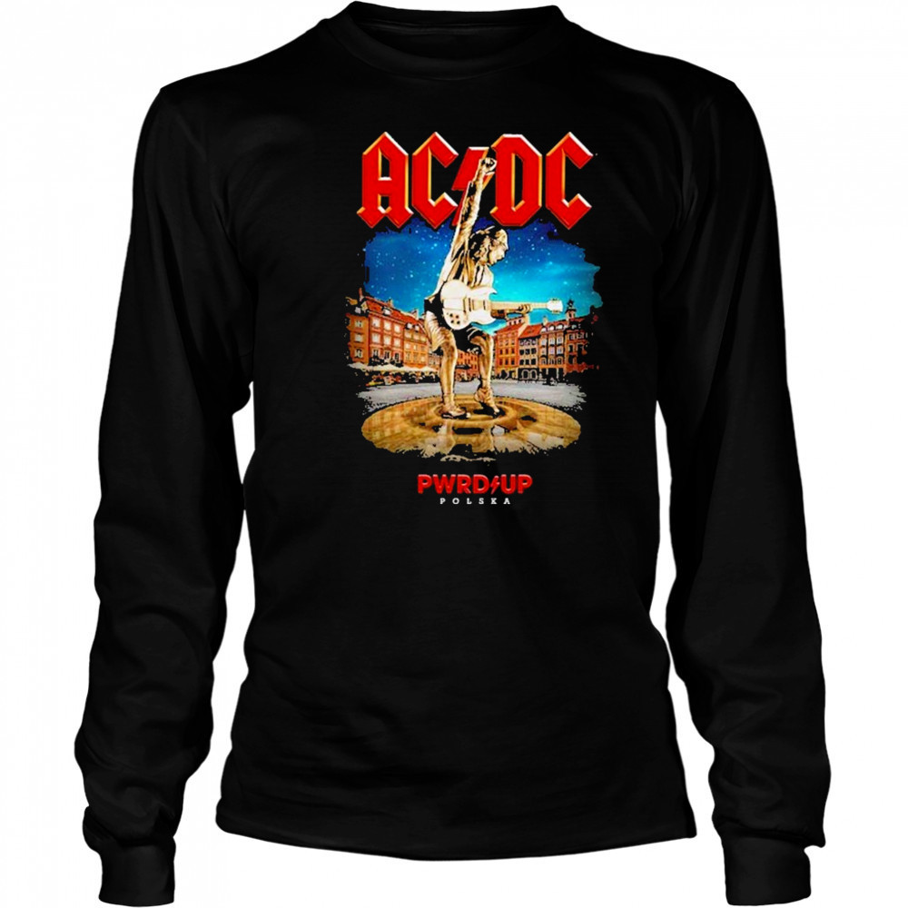 AC DC Warsaw PWR UP Tour Two Sided Unisex 2025 T-Shirt Long Sleeved