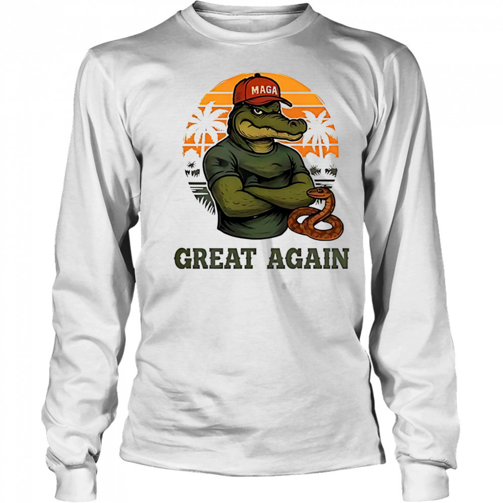 Alligator Alcatraz great again shirt Long Sleeved