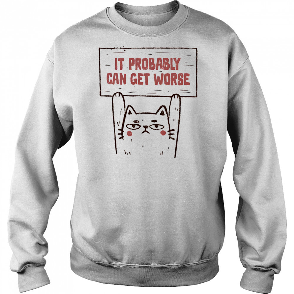 Cat it probably can get worse shirt Hoodie