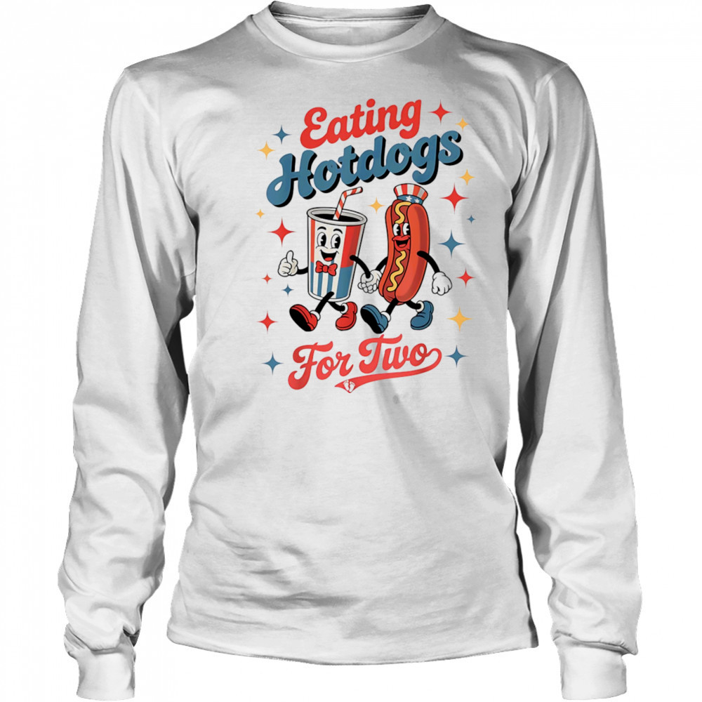 Eating hotdogs for two shirt Long Sleeved