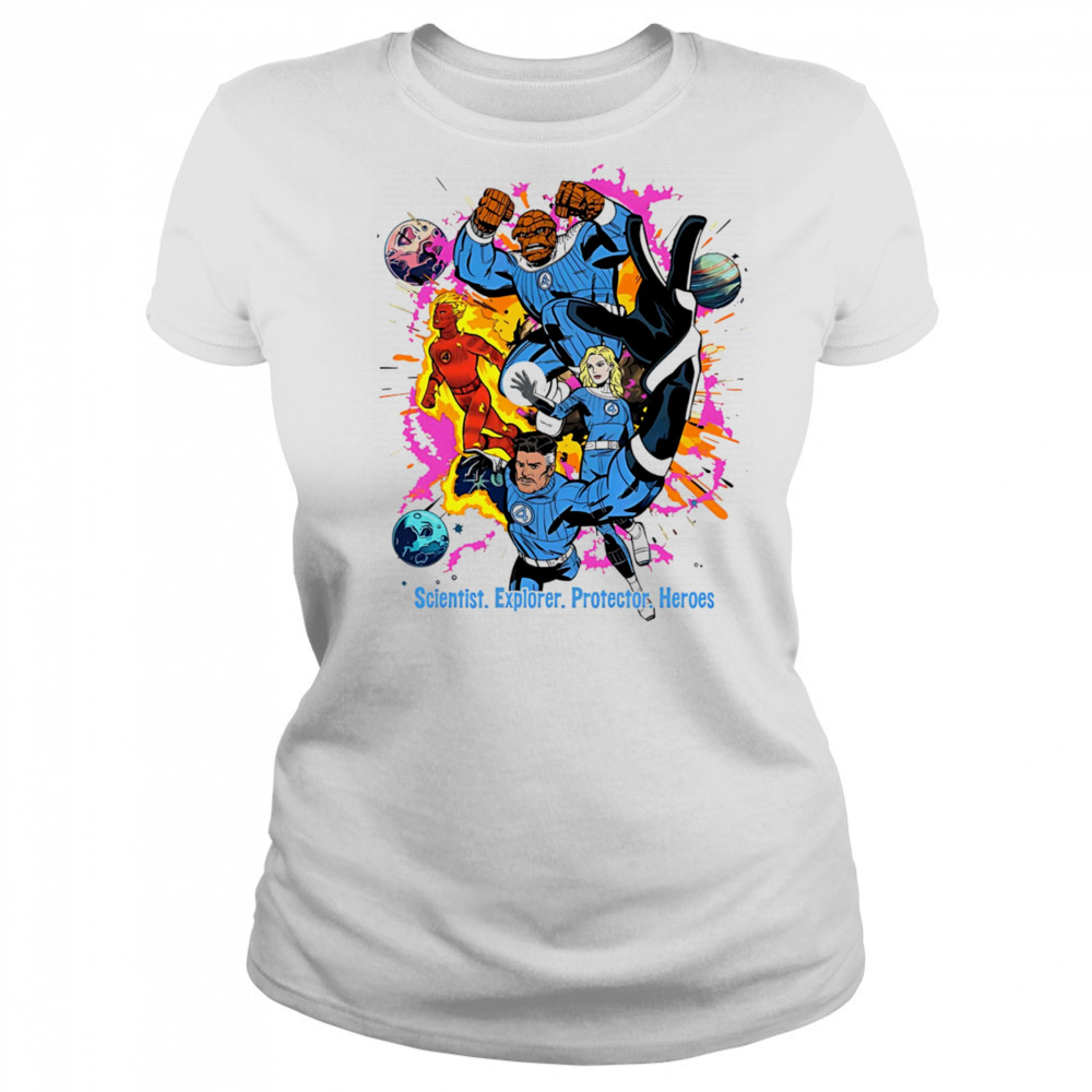 Fantastic 4 scientist explorer protector heroes shirt Women's T-shirt