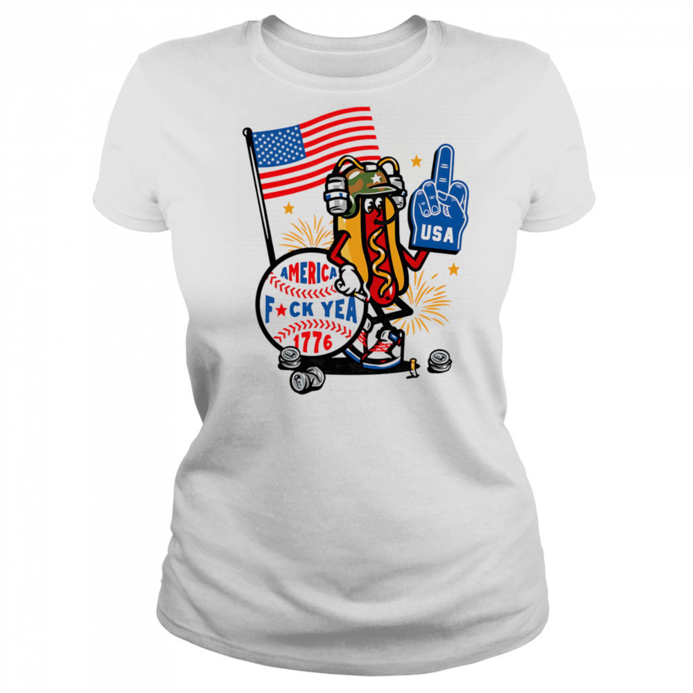 Hot dog America fuck yea 1776 shirt Women's T-shirt
