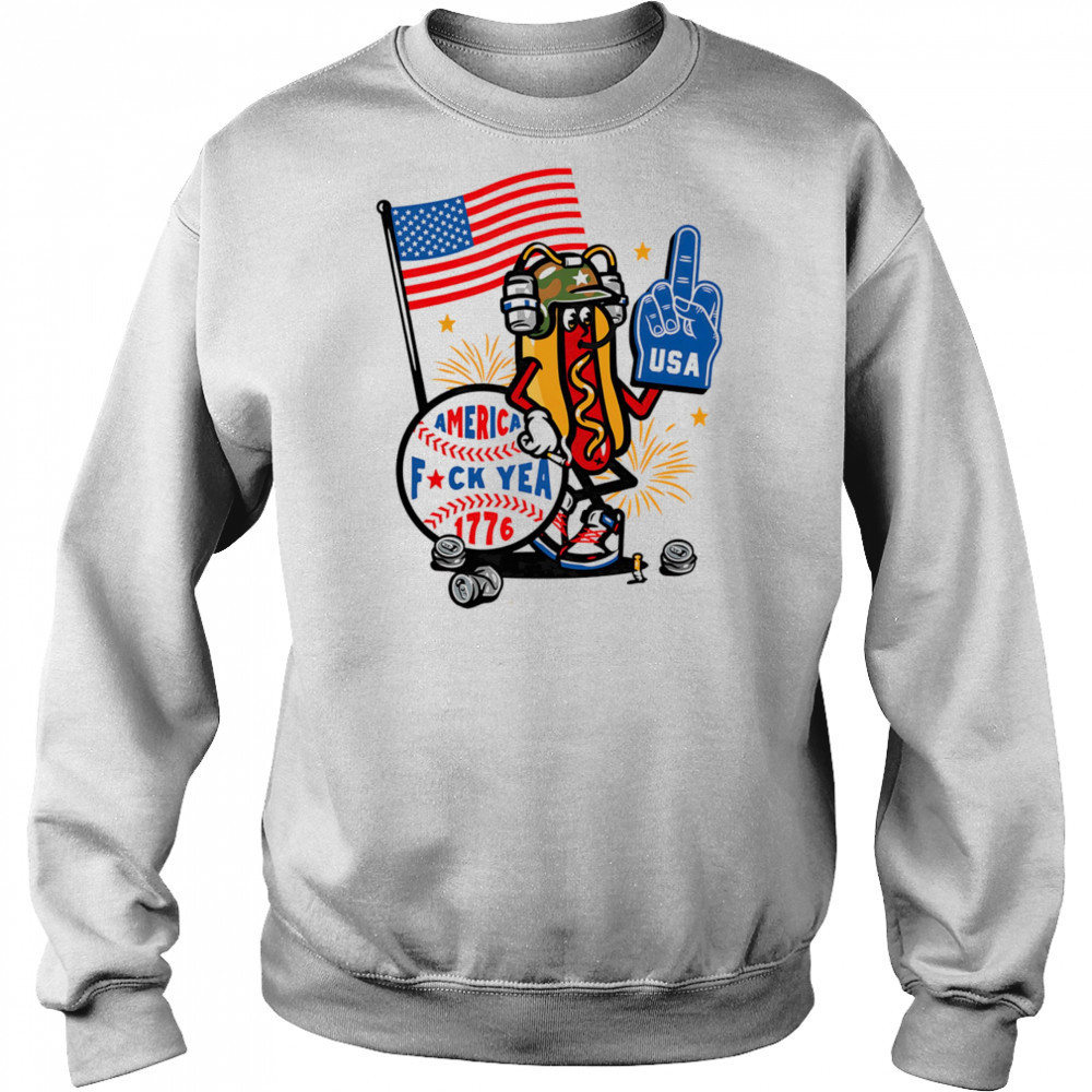 Hot dog America fuck yea 1776 shirt Hoodie