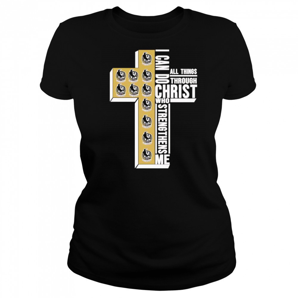I can do all things through Christ who strengthens me Collingwood logo shirt Women's T-shirt