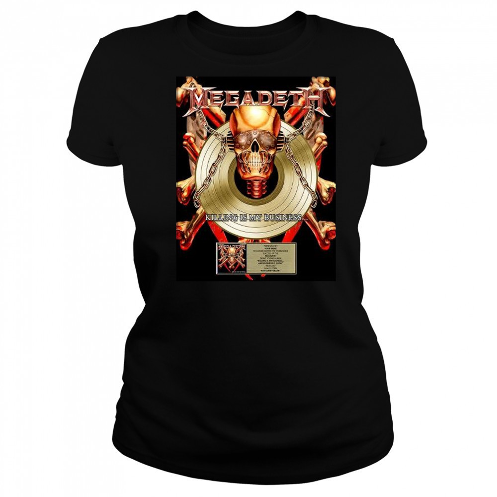 Megadeth Killing Is My Business 40th Anniversary Plaque Poster shirt Women's T-shirt