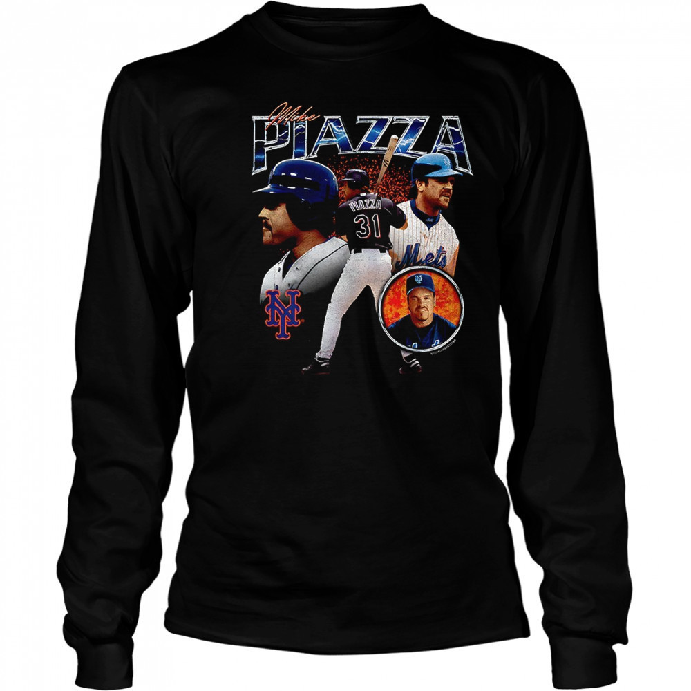 Mike Piazza New York Mets 2000 Subway Series 25th Anniversary Power shirt Long Sleeved