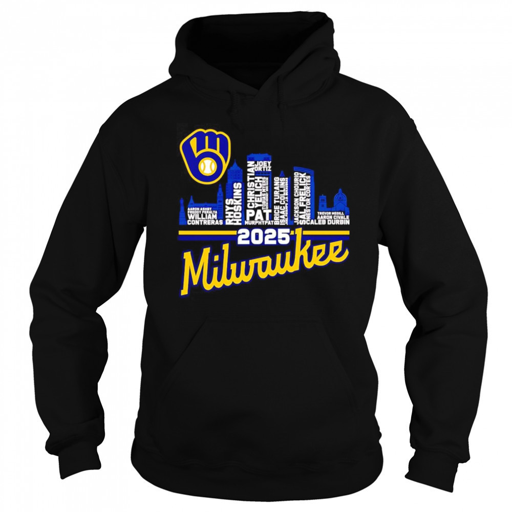 Milwaukee Brewers 2025 skyline name shirt Sweatshirt
