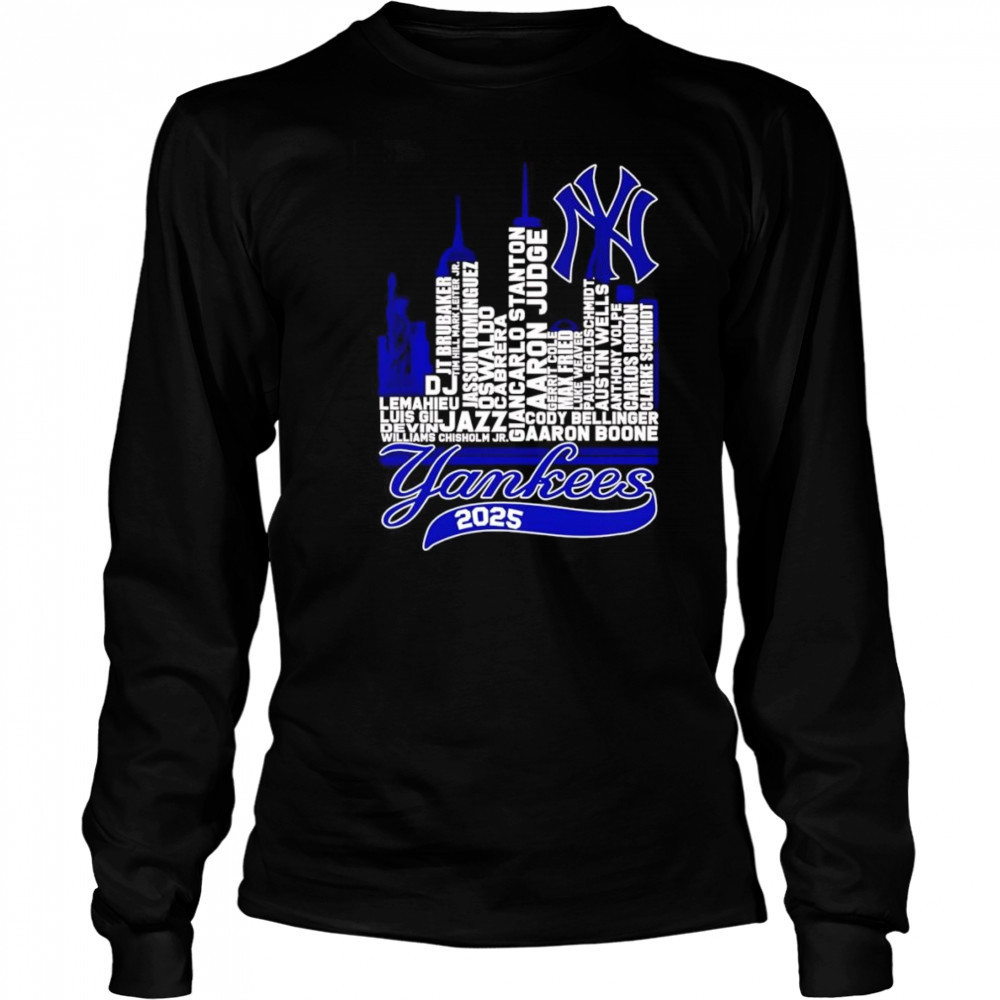 New York Yankees 2025 skyline name shirt Long Sleeved
