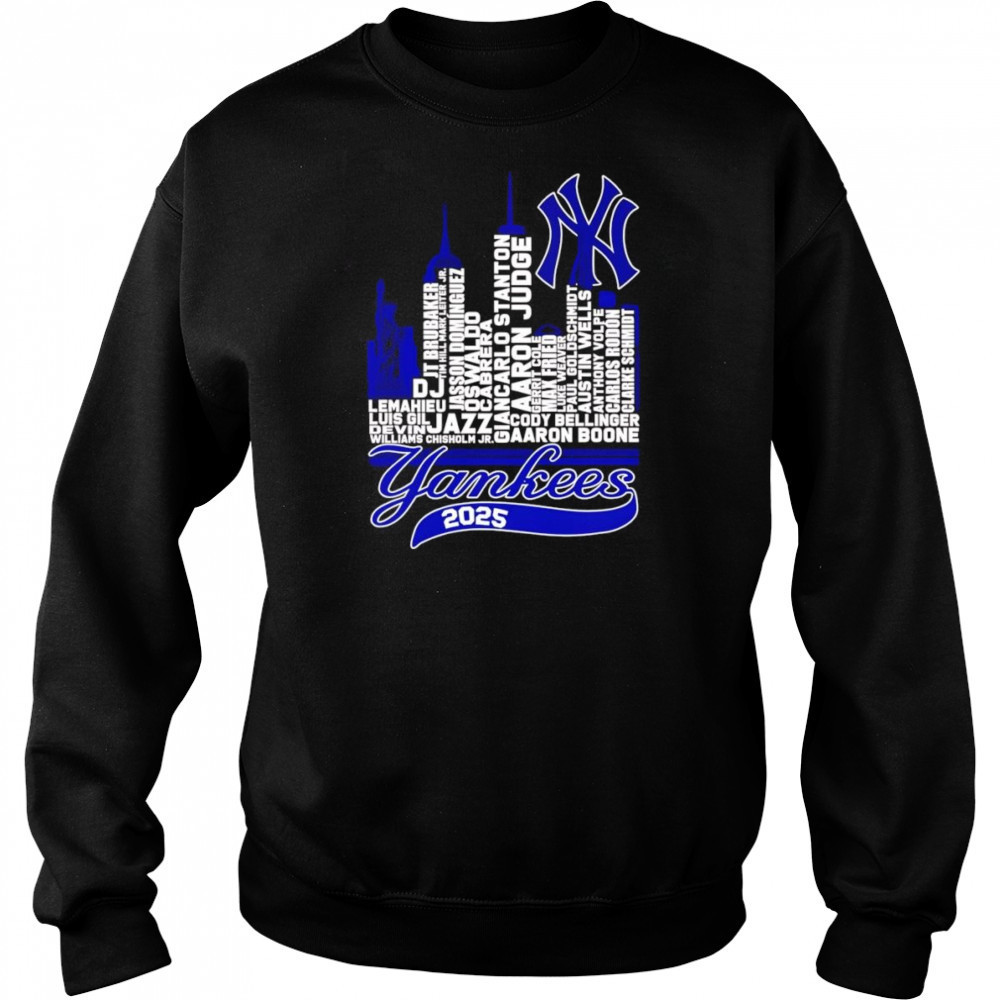 New York Yankees 2025 skyline name shirt Hoodie