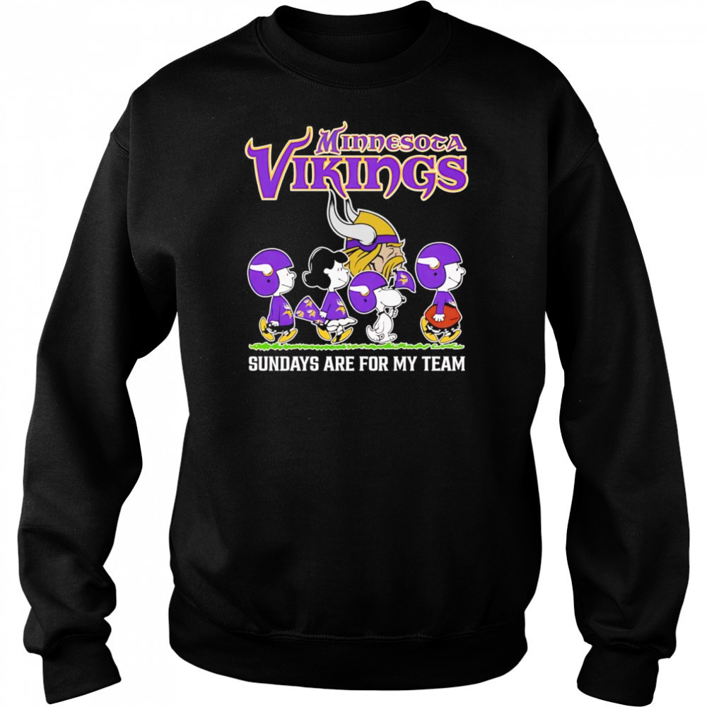 Peanuts Minnesota Vikings Sundays are for my team shirt Hoodie