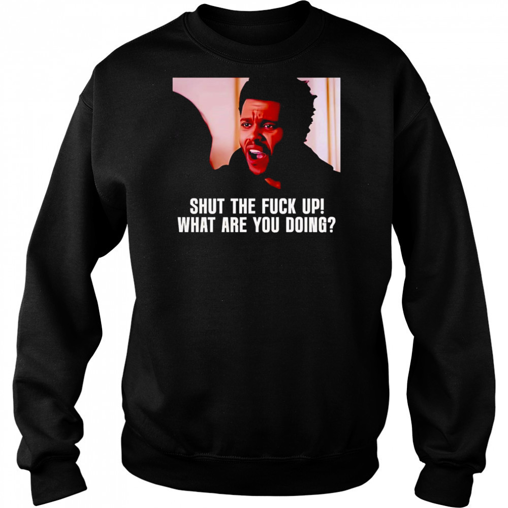Shut the fuck up what are you doing The Weeknd shirt Hoodie