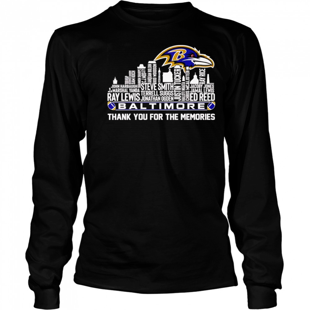 Skyline name Baltimore thank you for the memories shirt Long Sleeved