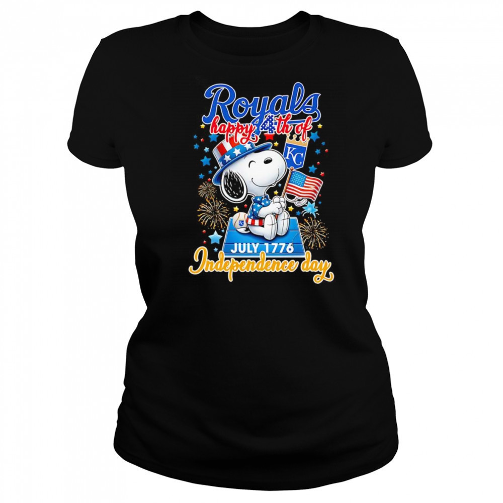 Snoopy Kansas City Royals Happy 4th of July 1776 Independence day shirt Women's T-shirt