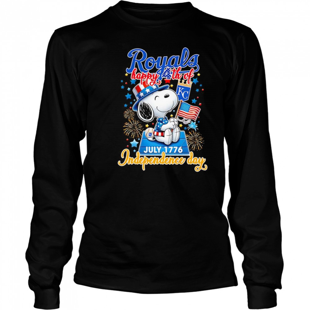 Snoopy Kansas City Royals Happy 4th of July 1776 Independence day shirt Long Sleeved