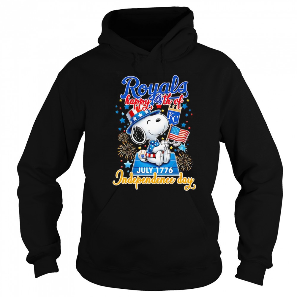 Snoopy Kansas City Royals Happy 4th of July 1776 Independence day shirt Sweatshirt