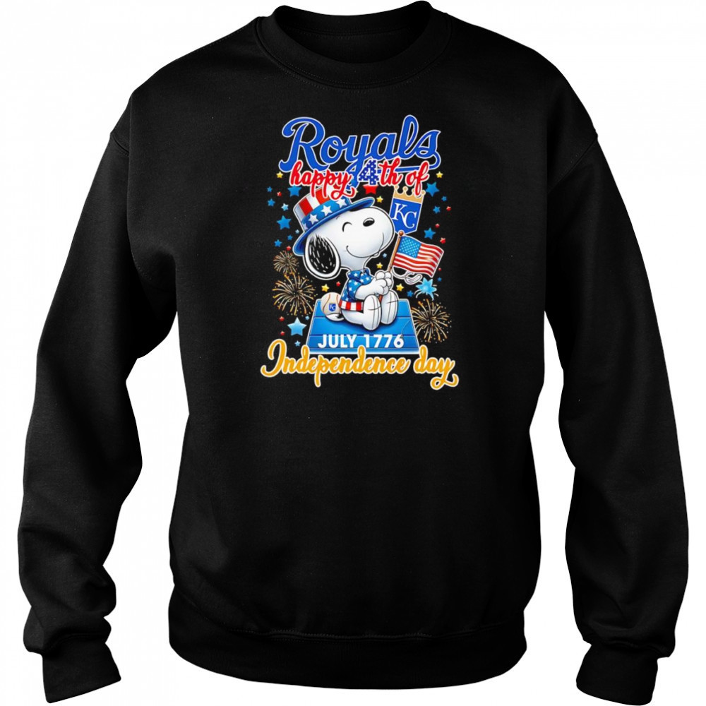 Snoopy Kansas City Royals Happy 4th of July 1776 Independence day shirt Hoodie