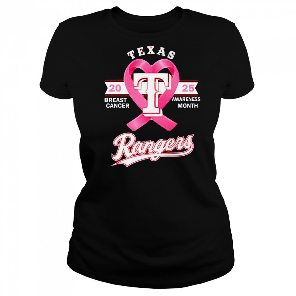 Texas Rangers 2025 breast cancer awareness month shirt Women's T-shirt