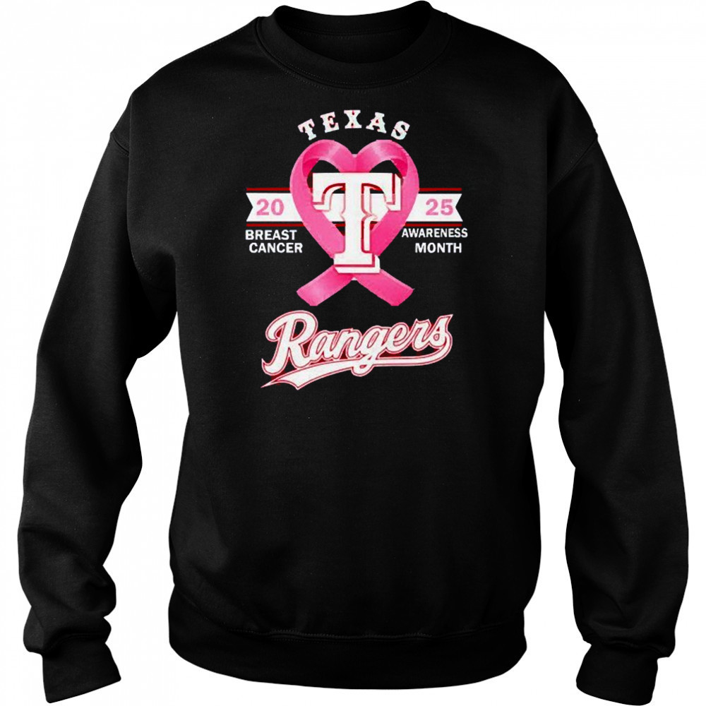 Texas Rangers 2025 breast cancer awareness month shirt Hoodie