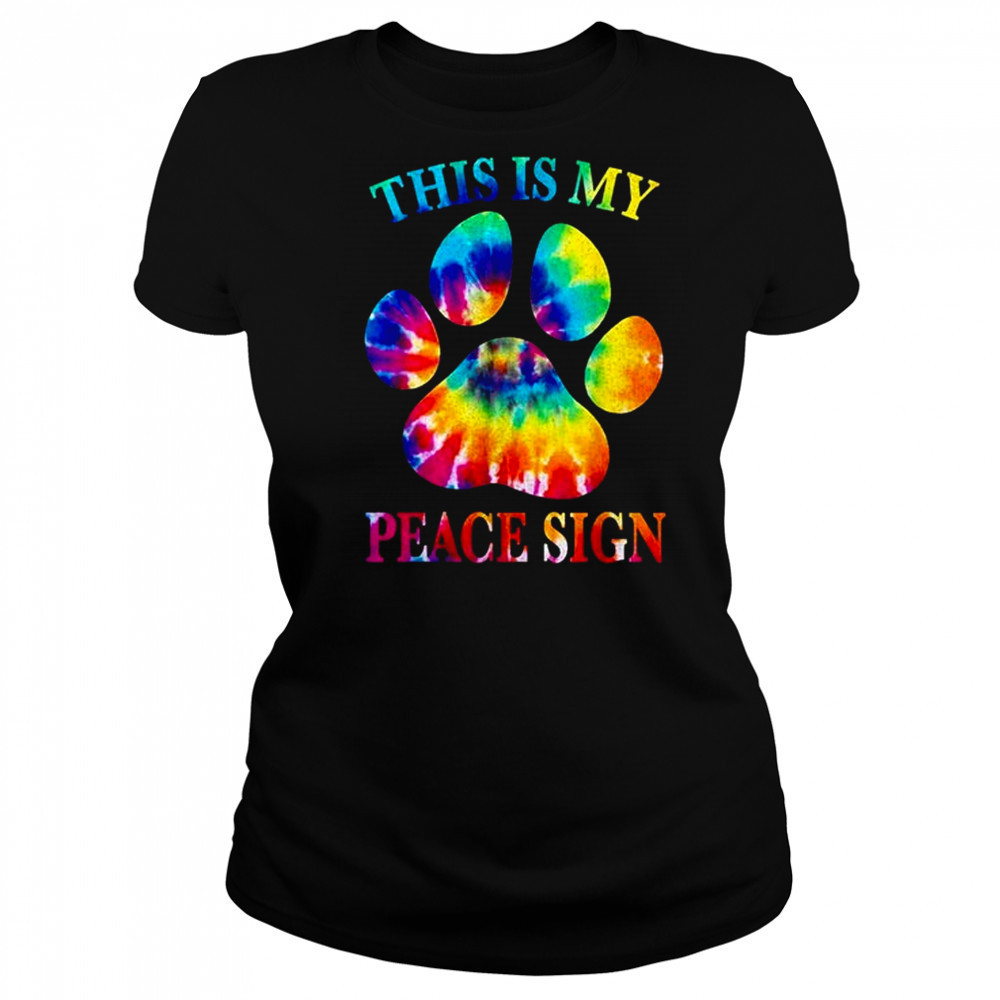 This is my peace sign tie-dye paw shirt Women's T-shirt