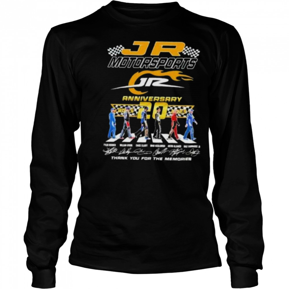 20Th Anniversary 2005 2025 Jr Motorsports Abbey Road Signatures T shirt Long Sleeved