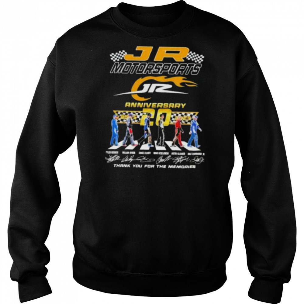 20Th Anniversary 2005 2025 Jr Motorsports Abbey Road Signatures T shirt Hoodie