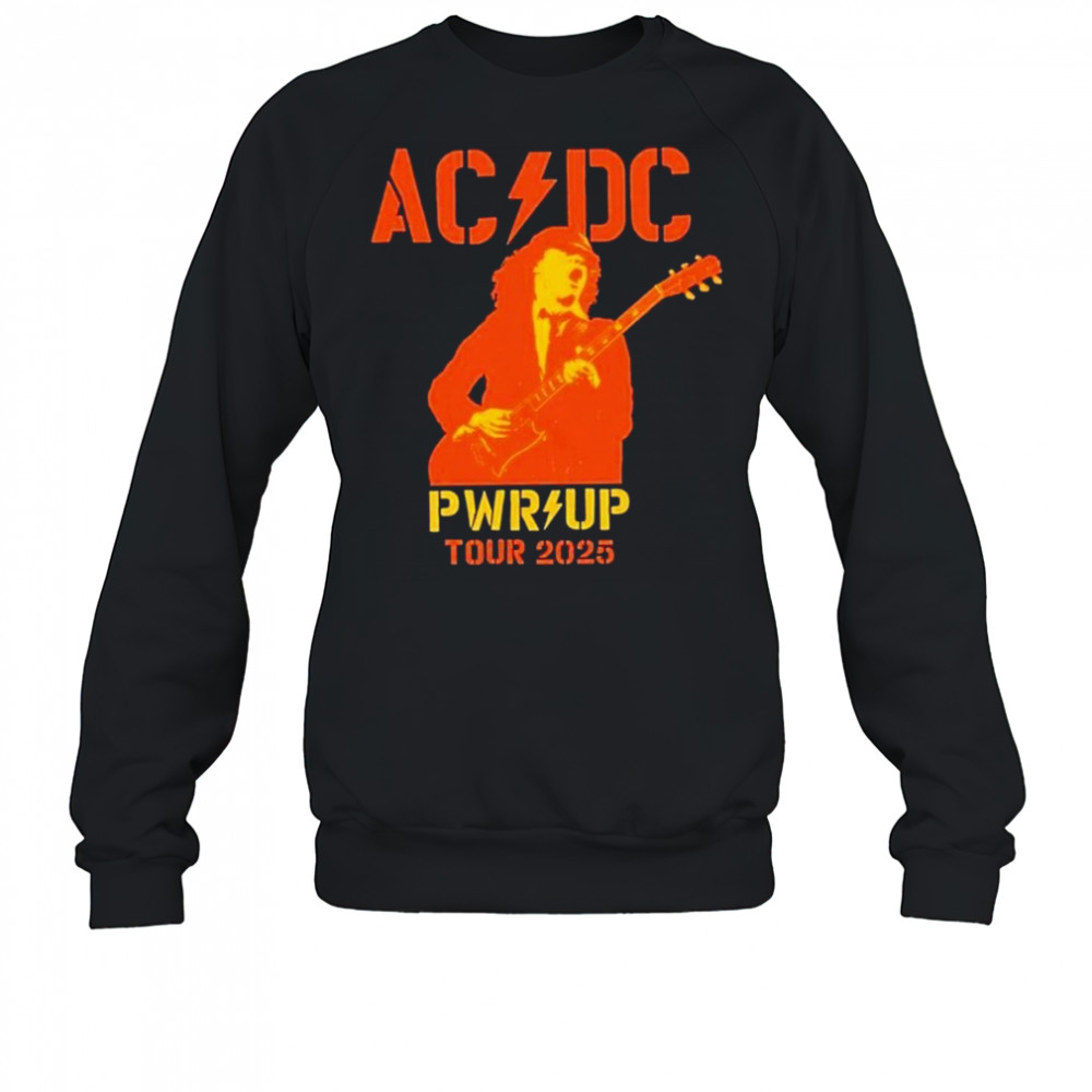 AC DC Are You Ready PWR UP World Tour 2025 Australia Map Merchandise Two Sided Unisex T-Shirt Sweatshirt