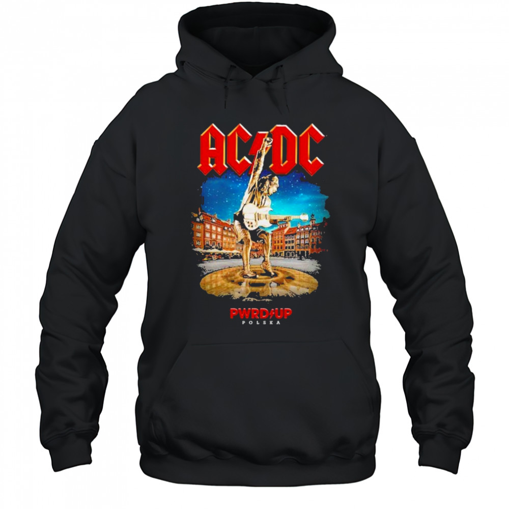 AC DC Warsaw PWR UP Tour Two Sided Unisex 2025 T-Shirt Hoodie