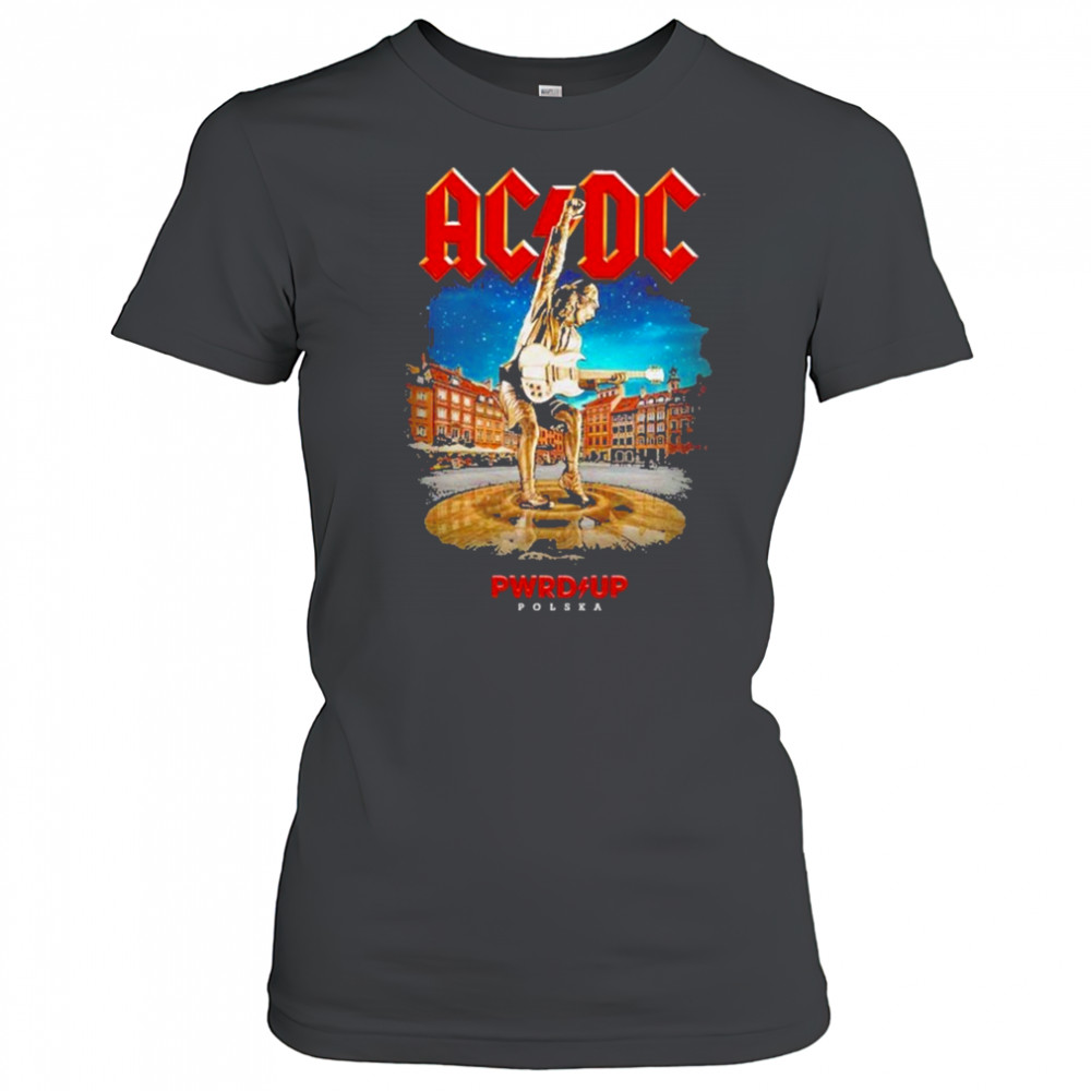 AC DC Warsaw PWR UP Tour Two Sided Unisex 2025 T-Shirt Women's T-shirt