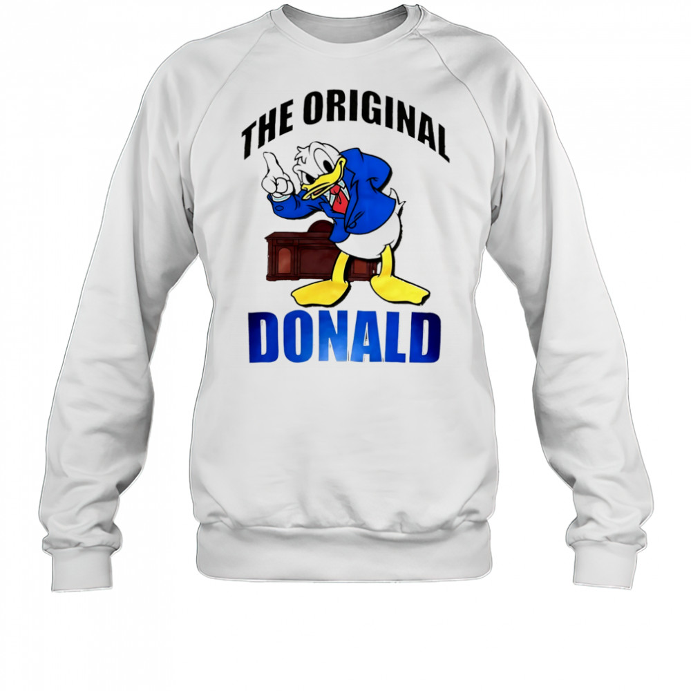 Donald Duck Beige Disney The Original Donald cartoon shirt Sweatshirt