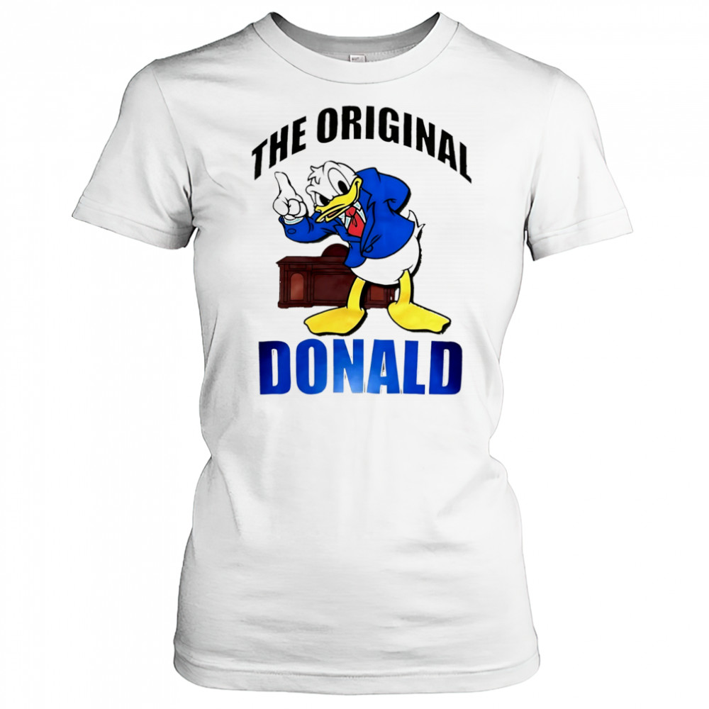 Donald Duck Beige Disney The Original Donald cartoon shirt Women's T-shirt
