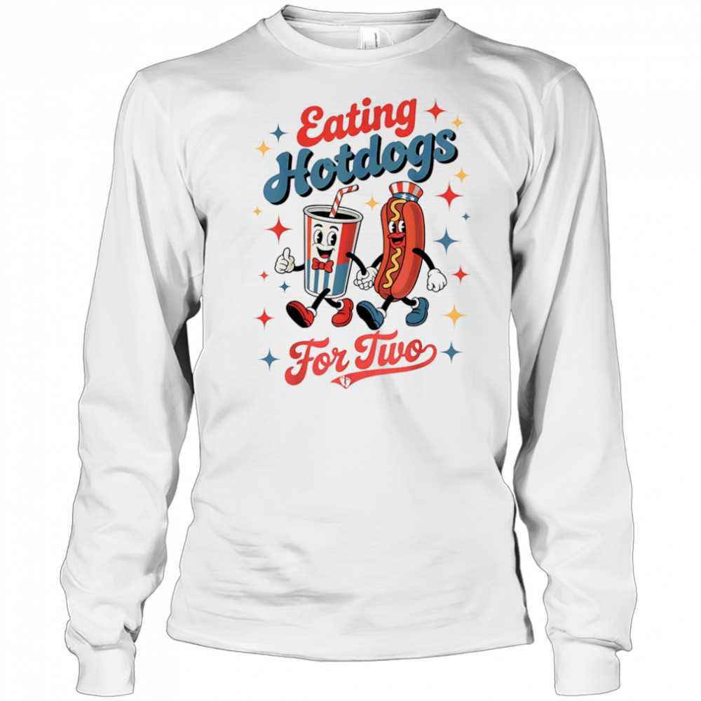Eating hotdogs for two shirt Long Sleeved
