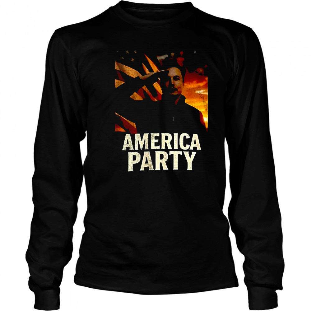 Elon Musk America Party 2025 T-Shirt Long Sleeved